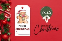 Christmas Gift Tag, Gingerbread Man Gift Tag Printable Product Image 3