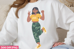 Empowering Black Girl Clipart PNG Product Image 3