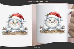 Christmas peeking character png design for T-shirts Product Image 3