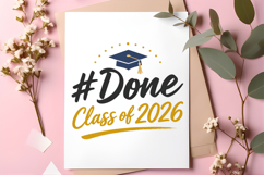 Class Of 2026 PNG: Graduation Celebration Senior Party png Product Image 5
