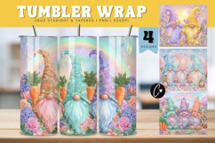 Easter Gnome Tumbler Wrap PNG - 4 Variations Product Image 1