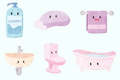 Cute Bathroom Watercolor Style Clip Art Product Image 3