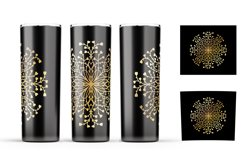 Gold mandala tumbler sublimation. Product Image 4