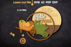 Hello Fall SVG laser cut files for Glowforge Product Image 3