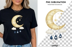 Nursery Moon PNG | Baby Moon &amp; Stars Clipart Product Image 3