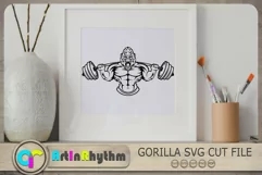 Gorilla Weight Lifting Svg, Bodybuilding Svg, Gorilla Svg Product Image 3