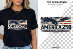 America 250 PNG | Patriotic Eagle USA Flag Design Product Image 3
