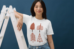 Modern Minimalist Christmas Tree Embroidery Design Product Image 3