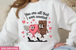 You are all that I ever PNG, Retro Valentine Sublimation Product Image 1