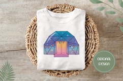 Hand Drawn Glamping Illustration, Cartoon Glamping Tent PNG Product Image 3
