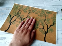 Gold miniature wallpaper digital download file, tree branch Product Image 3