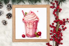 Pink Christmas Coffee Sublimation Clipart, Christmas PNG Product Image 3