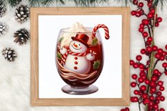 Christmas Wine Cup Sublimation Clipart Product Image 3