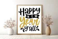 Happy new year y'all SVG, Happy New Year SVG Product Image 3