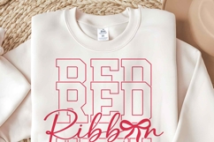 Red Ribbon Week Svg Coquette Svg Png | Drug Free Shirt Product Image 3