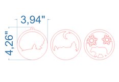 Bear Christmas Ornament SVG laser cut file for Glowforge Product Image 4