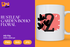 Rustleaf Garden Boho Floral Monogram Product Image 1