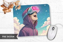 Joyful VR Adventure Mouse Pad PNG Design Product Image 1