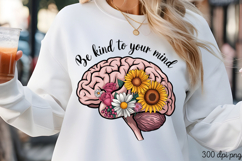 Be kind to your mind PNG, Motivation Sublimation PNG Product Image 3