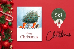 Christmas Animals Greeting Card, Christmas Fox Card Product Image 3