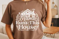 Mama Runs This House Svg, Mom life Svg, Funny Mom Svg. Product Image 4