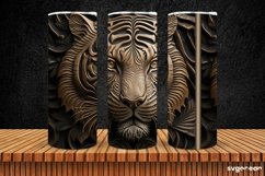 Tiger Tumbler Sublimation | Skinny 20 oz | Tooled Leather Product Image 3
