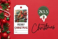 Christmas Baubles Gift Tags, Cardinal Gift Tag Designs Product Image 3