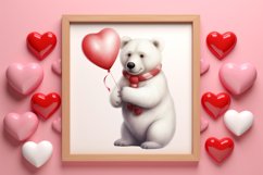 Valentines Day Bear Sublimation Clipart, Valentines Day PNG Product Image 3