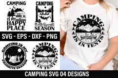 Camping Quotes SVG Design - Camping Is My Happy Place Product Image 1