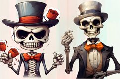 Magician Skeleton Sublimation Clipart Product Image 4