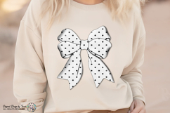 Polka Dot Bow PNG Chic Ribbon Fashion Coquette Design Product Image 4
