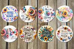 Motivating inscriptions | 8 Car coaster &amp; key chain designs Product Image 3