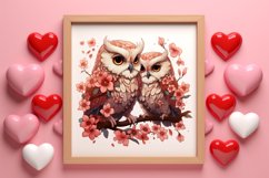 Chibi Owl Valentines Day Clipart and Stickers, Valentines PN Product Image 3