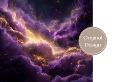Purple Tumbler Wrap, Cosmic Sky Tumbler Design Product Image 3