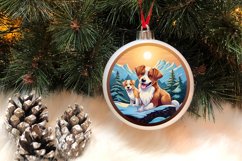 3D Christmas Dog Ornaments Engraved Bundle, 3D Dog Christmas Product Image 3