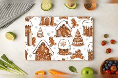 Winter Gingerbread Cutting Boards sublimation Design Product Image 3