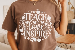 Teach Love Inspire Svg, Back To School Svg, Appreciation Svg Product Image 4
