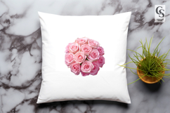 Pink Rose Bouquet Clipart Sublimation PNG Product Image 3