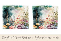 Watercolor spring flowers 20Oz Tumbler Sublimation Wrap Product Image 3