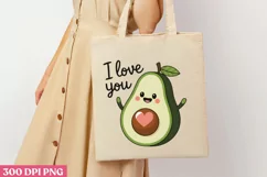 I love you PNG, Avocado Sublimation PNG Product Image 1