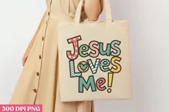 Jesus Loves Me! PNG, Happy Easter Sublimation PNG Product Image 1