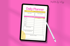 Aesthetic Daily Planner Canva Template Editable Daily Product Image 3