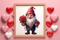Cute Valentine Gnome Clipart, Gnome Clipart, Cute Gnome Product Image 3