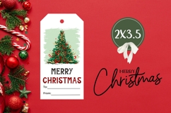 Cartoon Christmas Tree Gift Tags, Printable Christmas Tags Product Image 3