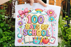 100 Days Of School Back To School PNG Design 100 days PNG Product Image 3