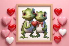 Couple Animal Valentines Day Clipart, Watercolor Couple Product Image 3