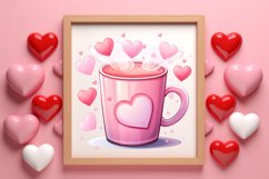 Valentine Coffee Cup Sublimation Clipart Product Image 3