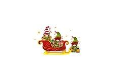 Christmas Gnomes, Christmas elves in a sleigh, Gnomes Product Image 3
