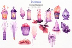 Purple Orange Halloween Vol.1 Cliparts Ai Generated Art Product Image 3