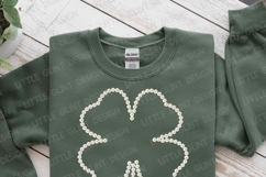 Coquette Pearl Shamrock Png, St Patricks day Png, Clover Product Image 4
